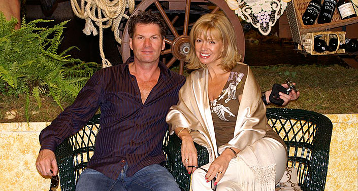 Michael Heavey con Sian Lesley en el Madeira Wine Festival